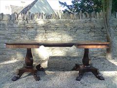 2 Pedestal Antique DIning Table 23½ each section 48d 70½w _4.JPG